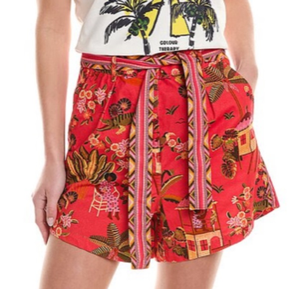 FARM Rio | Shorts | Nwt Farm Rio Red Shorts L | Poshmark